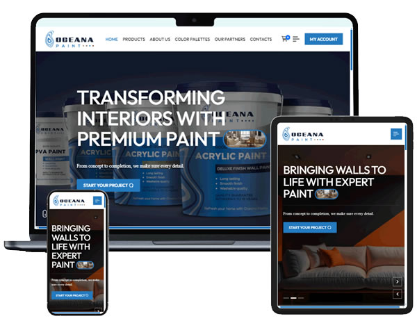 Oceana paint website e commerce development project 2025